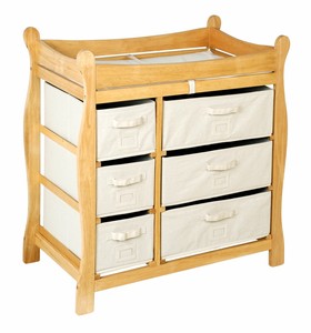 sleigh style changing table
