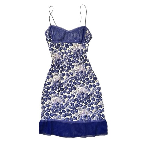 Vintage Betsey Johnson Dress Women Blue Cocktail Party Mini Ruffle | eBay