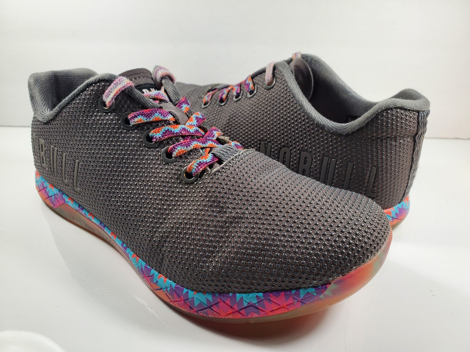 Nobull Unisex Gray PatchWork Rainbow SuperFabric … - image 1