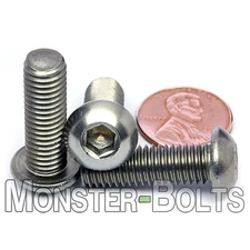 8mm - 1.25 x 25mm - Qty 10 - A2 Stainless Steel Button Head Screws M8-1.25 x 25