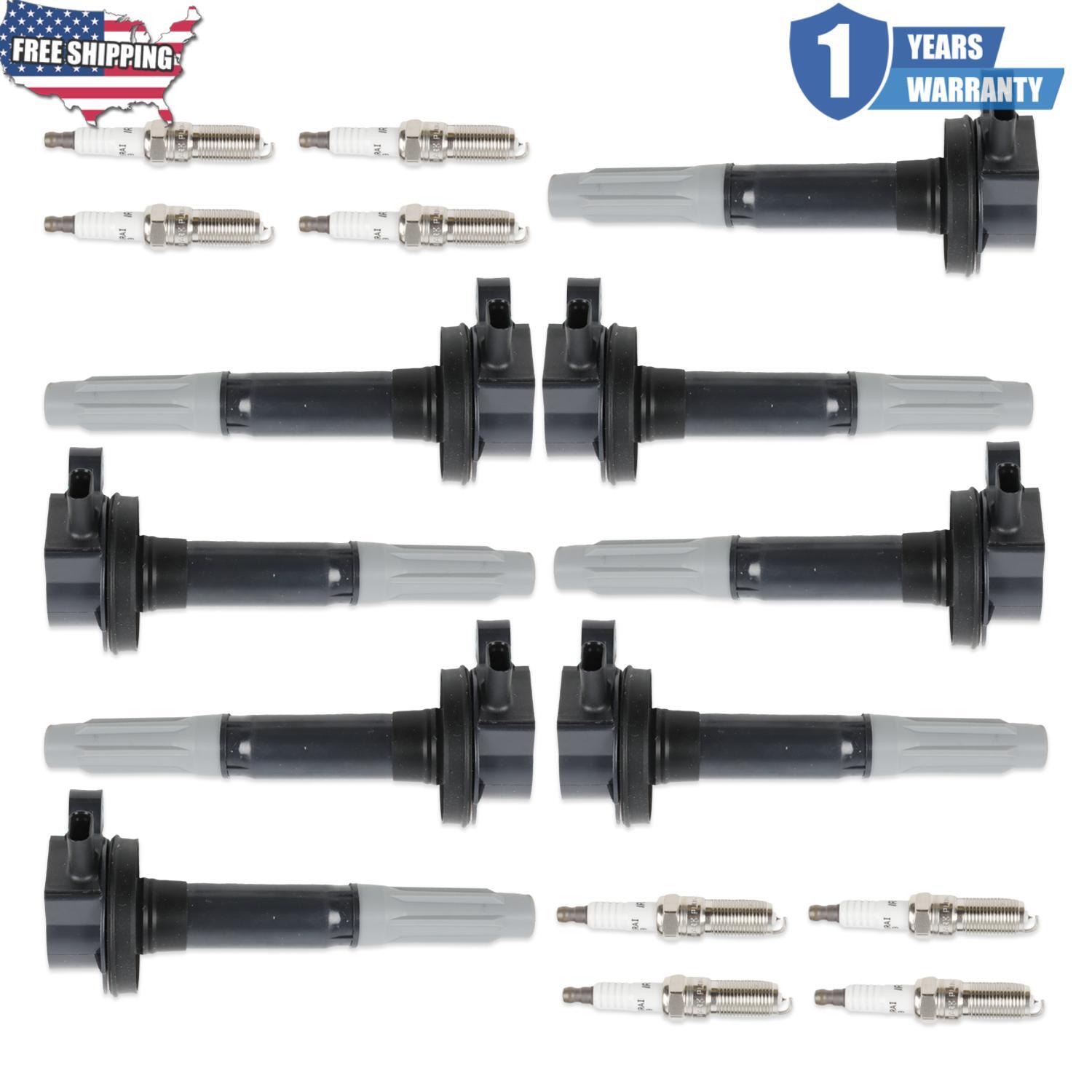 8pc Ignition Coil & Spark Plug Kit for 2016-2017 Ford F150 Mustang UF824
