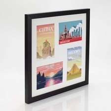 Multi Aperture Photo Picture WOOD Frames Holds 2, 3 or 4 Photos Various Sizes