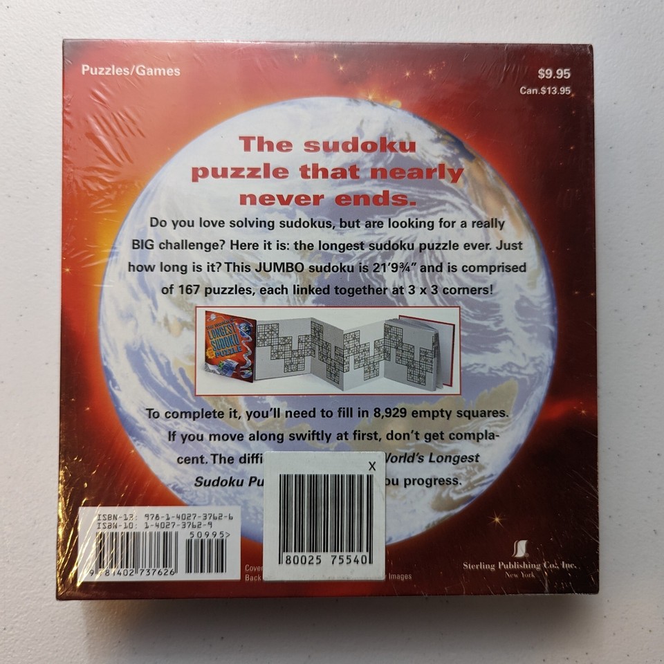 The world s longest sudoku puzzle by frank longo 2006 hardcover over