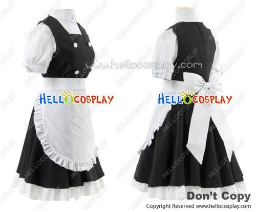 Touhou Project Cosplay Marisa Kirisame Costume Black White Dress H008 - Picture 2 of 6