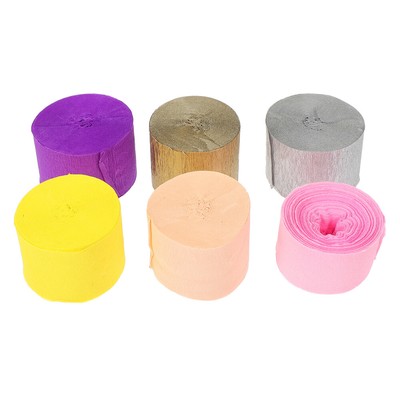 Rouleaux De Papier Crépon 30 Couleurs - 5cm X 10m - Pour Déco Fête, Mariage, Anniversaire