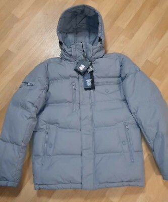 Daunenjacke mit Kapuze ''Tiger Force''; S; hell Grau; neu