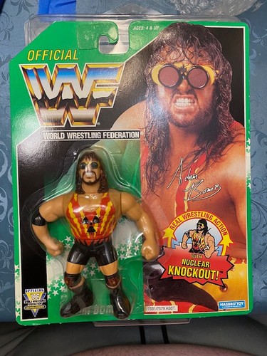 WWF Hasbro Series 11 Adam Bomb MOC Green Card w/ p...