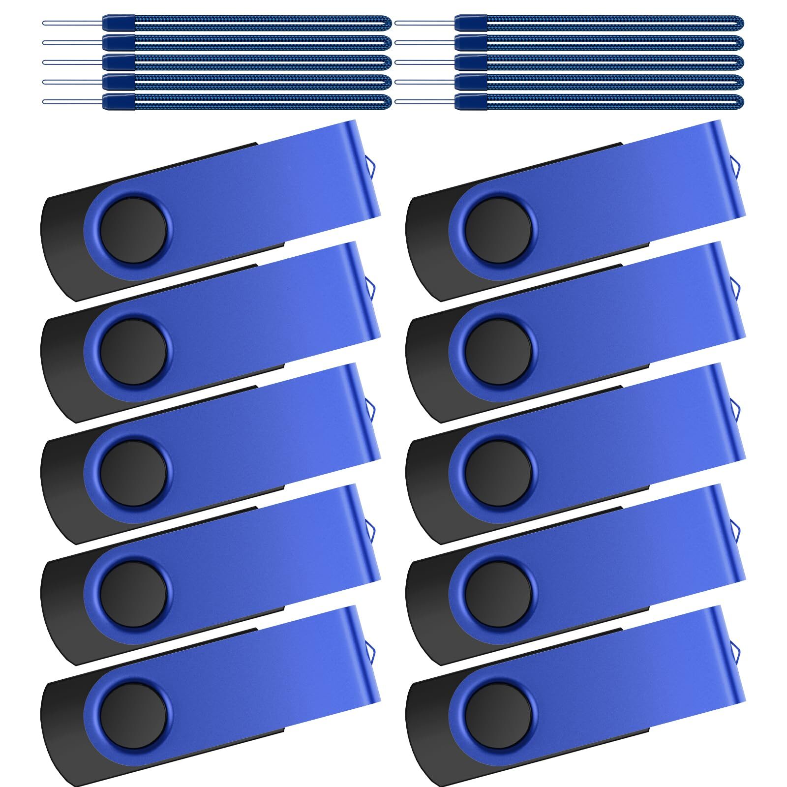 8GB USB 2.0 Flash Drive 10-Pack – Bulk Thumb Drives by Kepmem-image