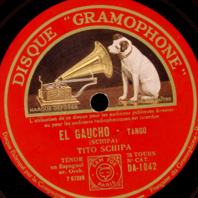 TITO SCHIPA El Gaucho -Tango- / Luna Castillana    Schellackplatte 78rpm S5602