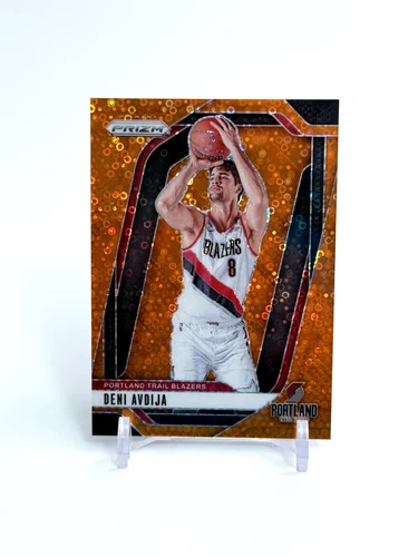 Deni Avdija /125 Orange Disco Prizm 2024-25 Panini Prizm #13 Trail Blazers