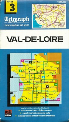 Telegraph Maps VAL- DE - LOIRE by Roger Lascelles (Sheet map 1987)