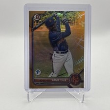 2022 Bowman Draft 1st Edition - Simon Juan #BD-52 Gold Foil /50 (RC)