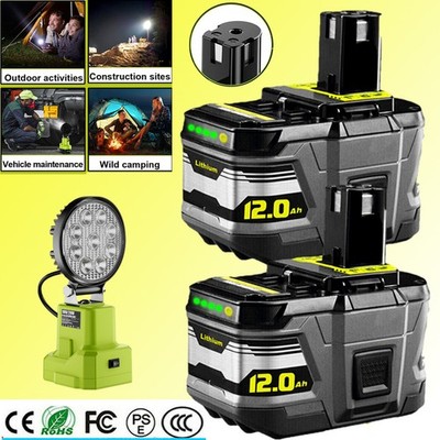 18V 8Ah For RYOBI P108 18V One Plus High Capacity Lithium Battery/Charger LOT