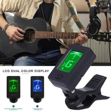 360° Clip-On Digital LCD Tuner for Guitar Ukulele – Accurate Portable