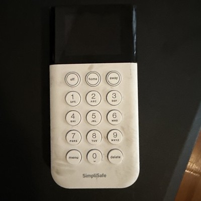 SimpliSafe SSKP3 Security Keypad White Wireless Pad Used Simpli-Safe (NO MOUNT)