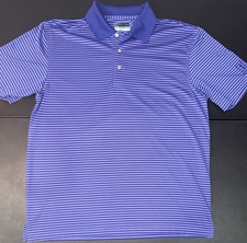 PGA TOUR Airflux Striped Golf Polo Shirt Men's Purple Size L