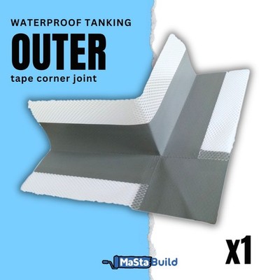 Wasserdichtes Tankband Ecke Außenfuge Dusche Feuchtraum Dichtung Aqua Build x1