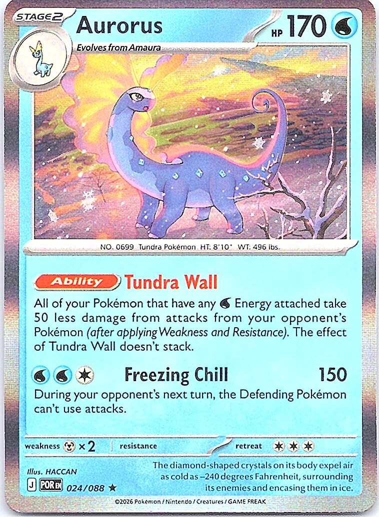 Aurorus Holo Rare ME03: Perfect Order 024/088 NM