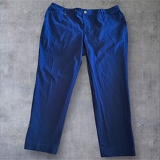 Lauren Ralph Lauren Womens Pants 18W Blue Ankle Zip Straight Leg