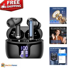 Bluetooth 5.4 Earbuds: Noise Cancelling, 42 Hour Playtime Waterproof Comfort