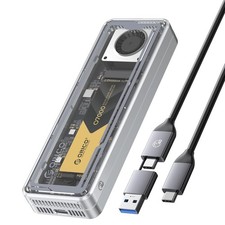 40Gbps M.2 NVMe SSD Enclosure with Cooling Fan, Tool-Free Installation Alumin...