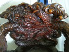 Antique Chinese Dragon-Carved Arm Chair Hardwood Throne Chair c.1900 — photo 6