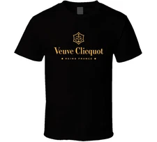 Veuve Clicquot  Champagne Logo Black T Shirt