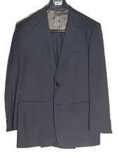 Guanyi Men  s Black 2  Piece Suit Jacket  Pants Business Formal Fully Lined