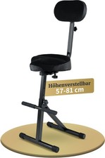 Pro Stehhilfe Stehstuhl  Bügelstuhl Stehsitz Keyboardhocker Sattelhocker Hocker