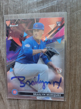 Brailyn Marquez Signed 2021 Topps Finest Baseball Card Chicago Cubs #37