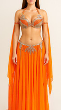 Egyptian Oriental Belly Dance Costume   Handmade Professional Outfit   All Sizes