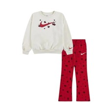 Tuta Nike bambina completa felpa e leggings a zampa tempo libero scuola casual