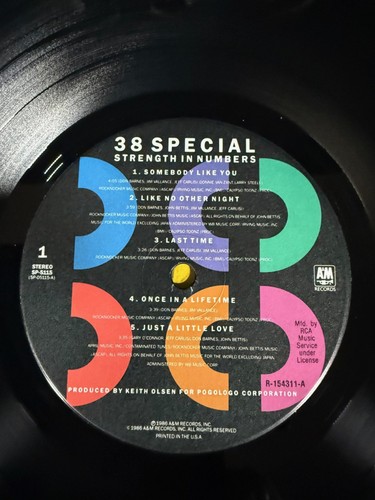 38 Special ~ Strength in Numbers LP 1986 A&M SP-5115 NM/VG+ - Picture 7 of 9