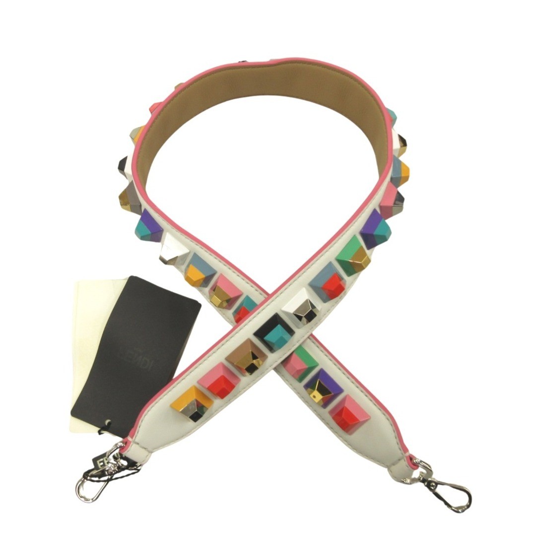 RARE FENDI Studded Leather Shoulder Strap Bag Accessory Webbing Strap