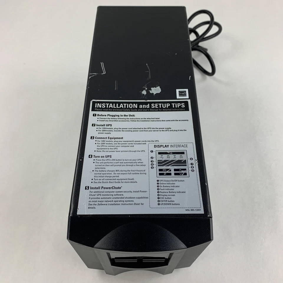 APC SMT750US Smart-UPS 750 Tower UPS No Batteries Tested - Image 3 of 4