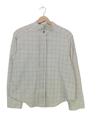 MASSIMO DUTTI Hemd-Bluse Damen Bluse Gr. DE 34 wollweiß Casual-Look