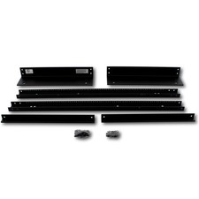 Hubbell Server Equipment Relay Rack Black Aluminum 48"x23" 24RU HPW48RR23