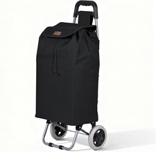 ® Carrello Spesa 2 Ruote Pieghevole, 2 in 1 Trolley Spesa Con Borsa in Tessuto O