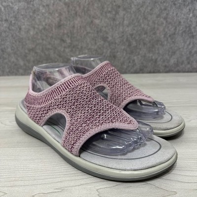 Orthofeet Lyra Sandals Womens 10 Rose Purple Knit Orthopedic Comfort Thong Flat