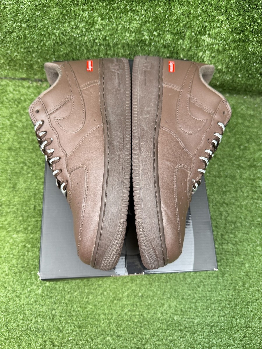Size 9 - Supreme x Nike Air Force 1 Low Box Logo - Baroque Brown