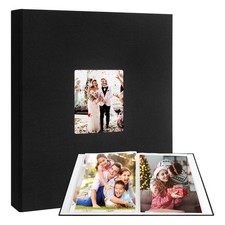 Aevdor 11x14 Photo Album Holds 64 Photos, 64 Pockets/ 64 Black