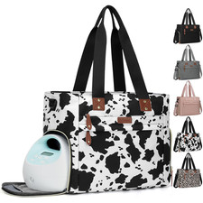 Pritent Diaper Bag Tote for Working Mom, Large Travel Diaper Tote for Mom and