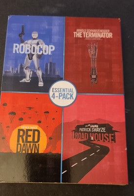 ESSENTIAL 4-PACK MOVIES~ROBOCOP~RED DAWN~ROAD HOUSE~THE TERMINATOR~NEW SEAL DVD