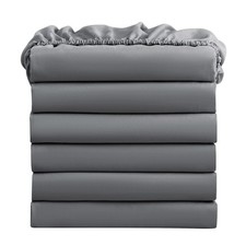 FreshCulture Queen Fitted Sheets, Bulk Pack of 6, Deep Pocket, Soft Microfibe...