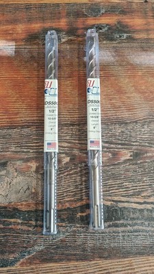 SDS Plus Rotary Hammer Drill Bit 1/2'' x 8'' Carbide Tip for Masonry and Concrete