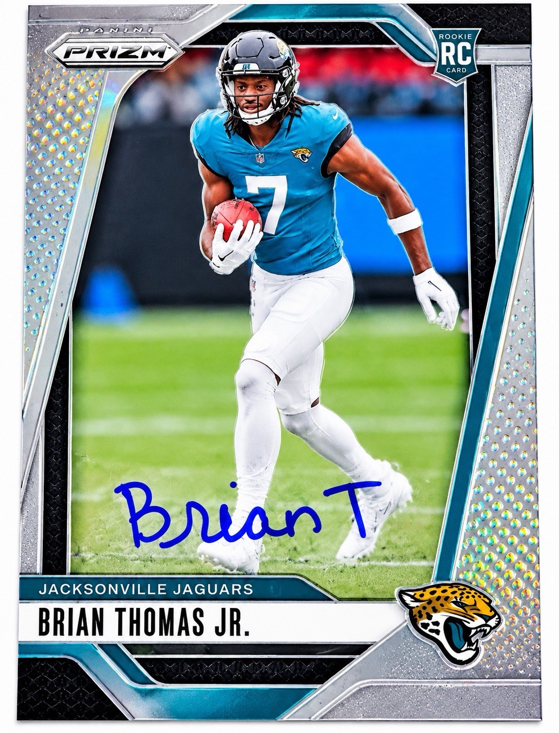 2024 Panini Prizm - Rookies Brian Thomas Jr. #314 Silver Prizm Autographs...