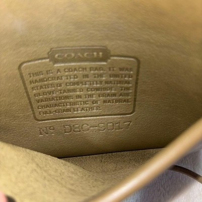 ショルダーバッグ Rare Vintage Coach Pochette Bag Khaki Rare Vintage COACH Zip Leather Pochette Shoulder Crossbody Bag