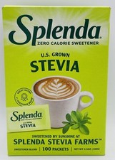 SPLENDA Stevia Zero Calorie Sweetener, Sugar Substitute Packets 100 Count 1 Pack