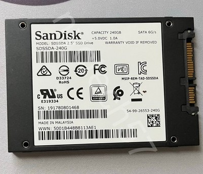 SanDisk SSD Plus 240GB Internal 2.5'' (SDSSDA-240G-G25) SSD (NO BOX)