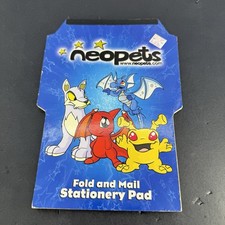 Neopets Fold and Mail Stationery Pad Lupe, Draik, Shoyru, Grarrl 2003 RARE